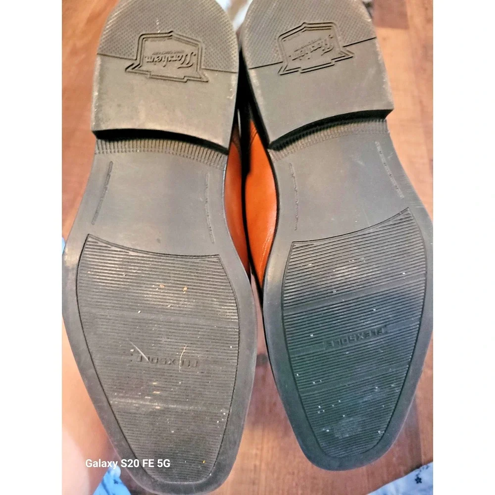 Boys Youth Teens Florsheim Brown Leather Size 5.5 Dress Formal Shoes Loafers